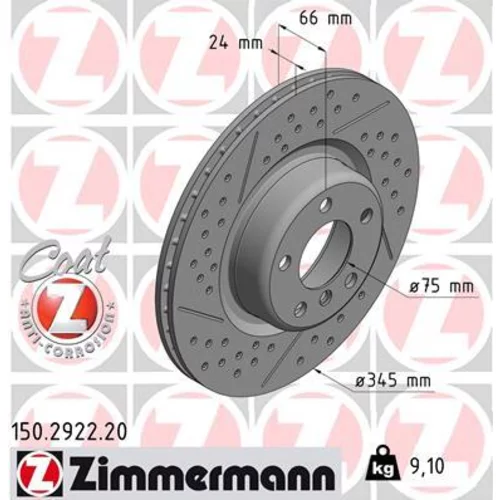 Brzdový kotúč ZIMMERMANN 150.2922.20