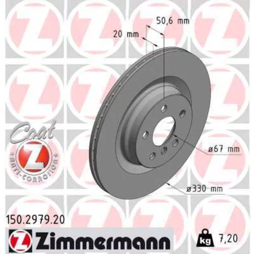 Brzdový kotúč ZIMMERMANN 150.2979.20