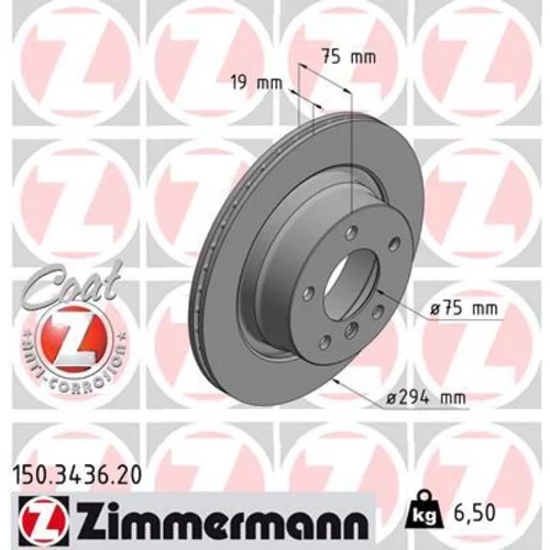 Brzdový kotúč ZIMMERMANN 150.3436.20