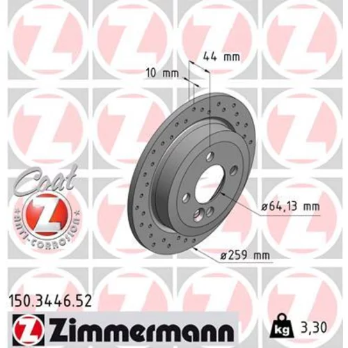 Brzdový kotúč ZIMMERMANN 150.3446.52