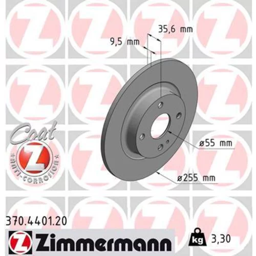 Brzdový kotúč ZIMMERMANN 370.4401.20