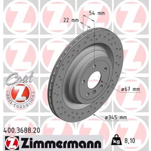 Brzdový kotúč 400.3688.20 /Zimmermann/