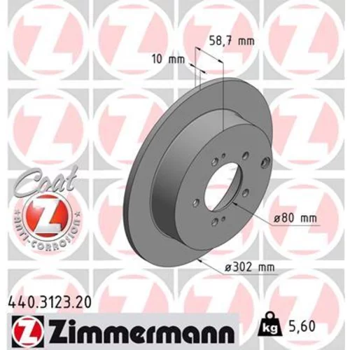 Brzdový kotúč ZIMMERMANN 440.3123.20