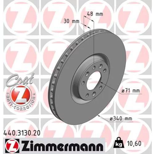 Brzdový kotúč ZIMMERMANN 440.3130.20