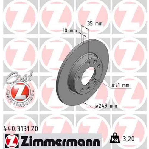 Brzdový kotúč ZIMMERMANN 440.3131.20