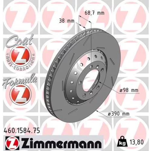 Brzdový kotúč ZIMMERMANN 460.1584.75