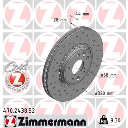 Brzdový kotúč ZIMMERMANN 470.2438.52