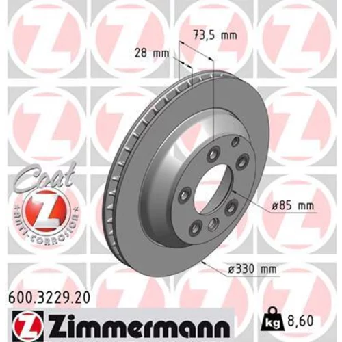 Brzdový kotúč ZIMMERMANN 600.3229.20