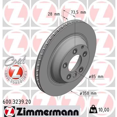 Brzdový kotúč ZIMMERMANN 600.3239.20