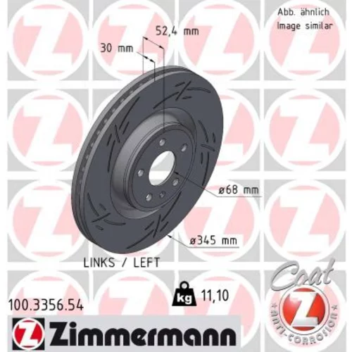 Brzdový kotúč ZIMMERMANN 100.3356.54