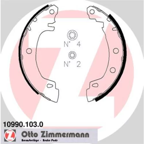 Sada brzdových čeľustí ZIMMERMANN 10990.103.0