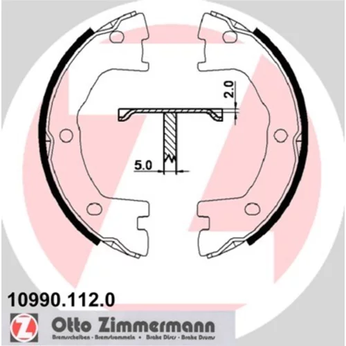 Sada brzd. čeľustí parkov. brzdy ZIMMERMANN 10990.112.0