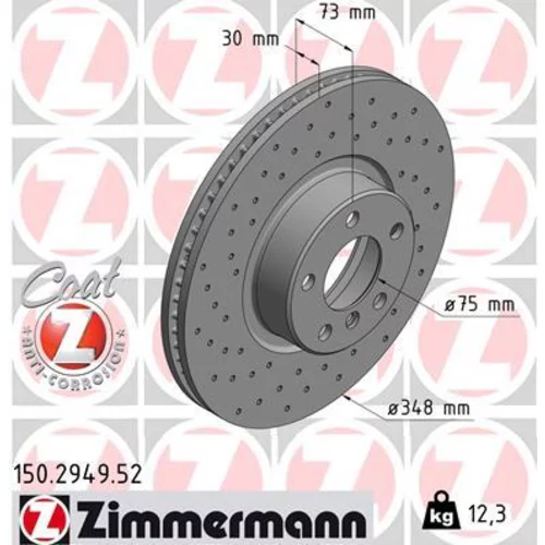 Brzdový kotúč ZIMMERMANN 150.2949.52