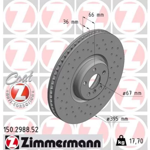 Brzdový kotúč ZIMMERMANN 150.2988.52