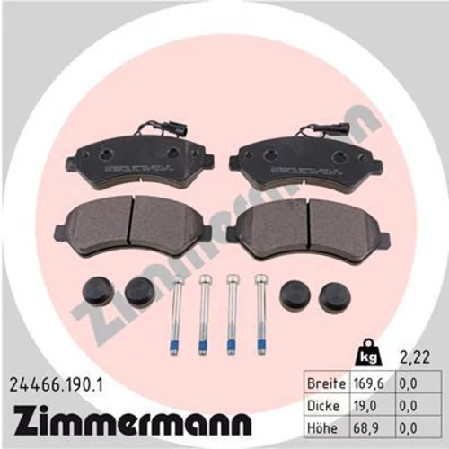 Sada brzdových platničiek kotúčovej brzdy ZIMMERMANN 24466.190.1