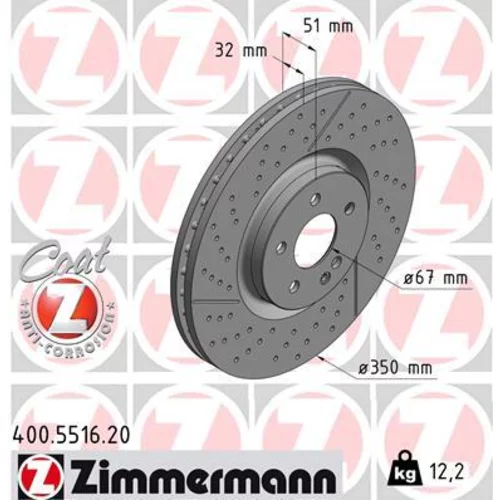 Brzdový kotúč ZIMMERMANN 400.5516.20