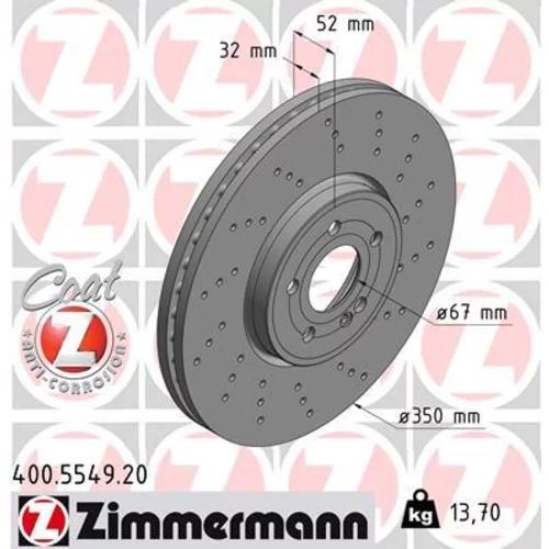 Brzdový kotúč ZIMMERMANN 400.5549.20