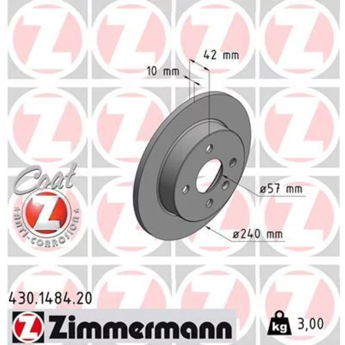 Brzdový kotúč ZIMMERMANN 430.1484.20