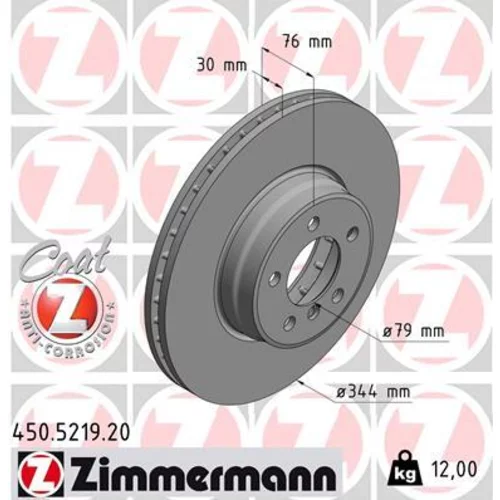 Brzdový kotúč ZIMMERMANN 450.5219.20