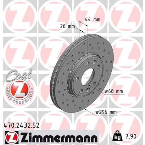 Brzdový kotúč ZIMMERMANN 470.2432.52