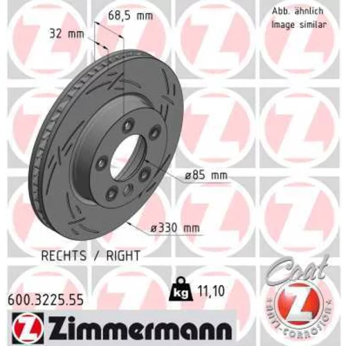 Brzdový kotúč ZIMMERMANN 600.3225.55