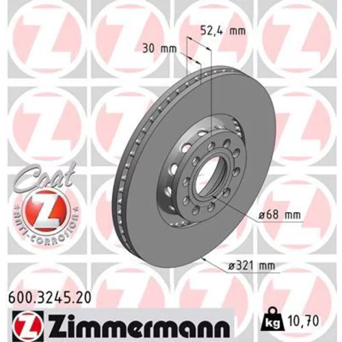 Brzdový kotúč ZIMMERMANN 600.3245.20