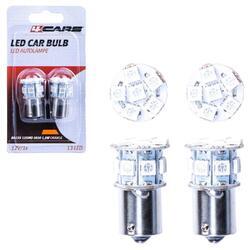 4CARS HQ sada LED žiaroviek BA15S 13SMD 5050 1.5W oranžová