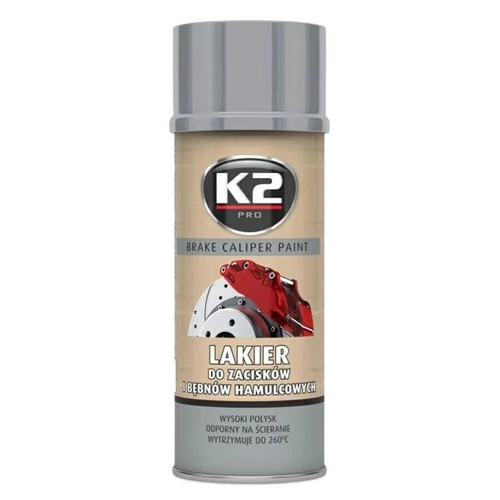 K2 BRAKE CALIPER PAINT 400 ml STRIEBORNÁ - farba na brzdové strmene a bubny