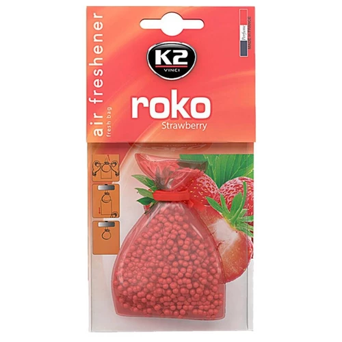 K2 roko Jahoda vôňa do auta vrecúško 20g