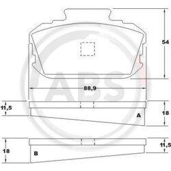 Sada brzdových platničiek kotúčovej brzdy A.B.S. 36101