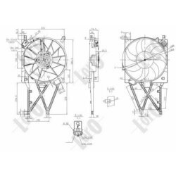 Ventilátor chladenia motora ABAKUS 037-014-0027 - obr. 2