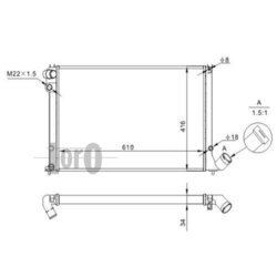 Chladič motora ABAKUS 009-017-0018 - obr. 1