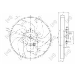 Ventilátor chladenia motora ABAKUS 009-014-0008 - obr. 3