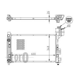 Chladič motora ABAKUS 054-017-0014-B