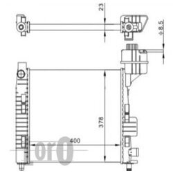 Chladič motora ABAKUS 054-017-0015 - obr. 1