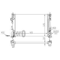 Chladič motora ABAKUS 002-017-0015 - obr. 1