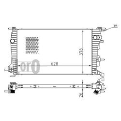 Chladič motora ABAKUS 042-017-0059-B - obr. 1