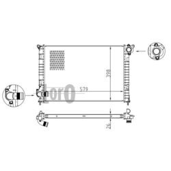 Chladič motora ABAKUS 032-017-0001-B - obr. 1