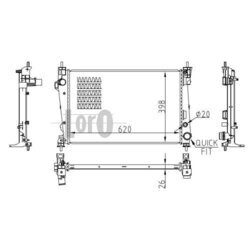 Chladič motora ABAKUS 002-017-0014-B - obr. 1