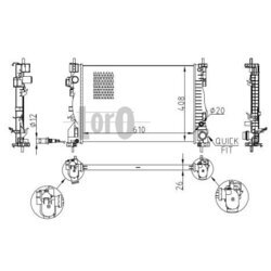 Chladič motora ABAKUS 002-017-0015-B