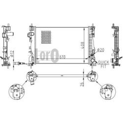 Chladič motora ABAKUS 002-017-0016-B - obr. 1