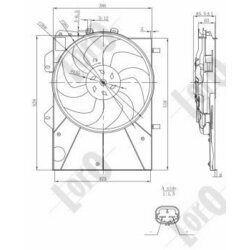 Ventilátor chladenia motora ABAKUS 009-014-0013 - obr. 2