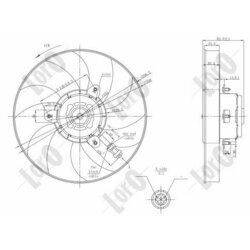 Ventilátor chladenia motora ABAKUS 053-014-0026 - obr. 2