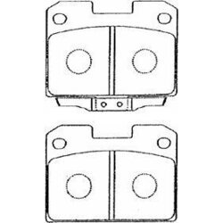Sada brzdových platničiek kotúčovej brzdy AISIN D2N012