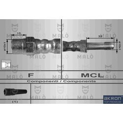 Brzdová hadica AKRON-MALO 8912