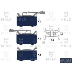 Sada brzdových platničiek kotúčovej brzdy AKRON-MALO 1051225