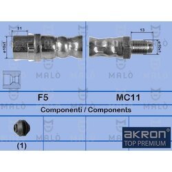 Brzdová hadica AKRON-MALO 8907