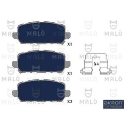 Sada brzdových platničiek kotúčovej brzdy AKRON-MALO 1051285