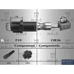 Brzdová hadica AKRON-MALO 80829