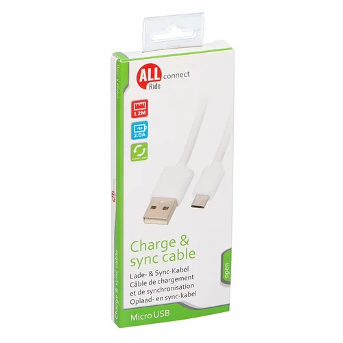 Connect Nabíjací kábel micro USB, 120 cm /ALLRIDE/